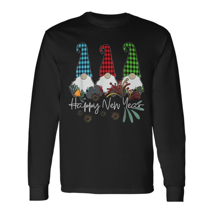 Happy New Year 2024 Cute Gnomes Christmas Family Matching Long Sleeve T-Shirt