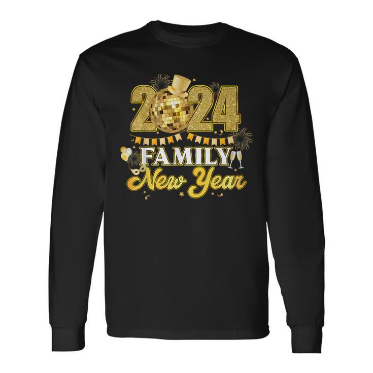Happy New Year 2024 Family New Years Eve Party Disco Balls Long Sleeve ...