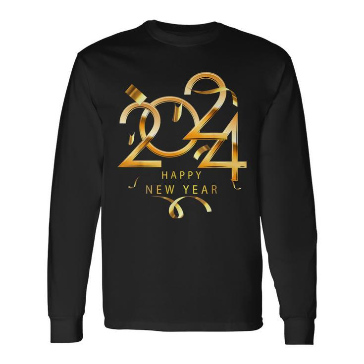 Happy New Year 2024 New Years Eve Party Costume Long Sleeve T-Shirt