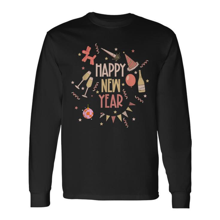 Happy New Year 2024 New Years Eve Party Family Christmas Long Sleeve T-Shirt