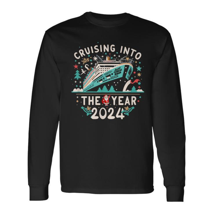 Happy New Year Cruise Vacation Trip 2024Cruise Trip Long Sleeve T-Shirt