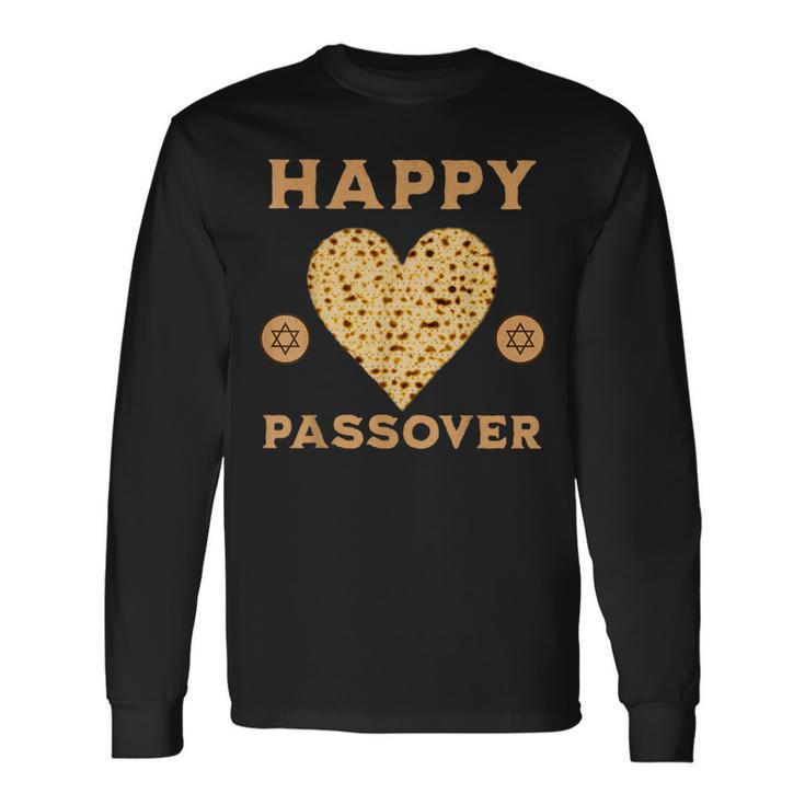 Happy Passover Jewish Passover Seder Matzah Long Sleeve T-Shirt