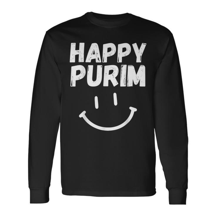 Happy Purim Jewish Purim Costume Long Sleeve T-Shirt