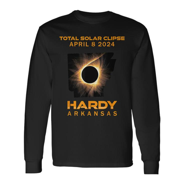 Hardy Arkansas 2024 Total Solar Eclipse Long Sleeve T-Shirt Gifts ideas