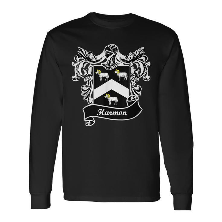 Harmon Coat Of Arms Surname Last Name Family Crest Long Sleeve T-Shirt