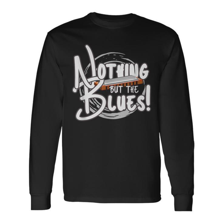 Harmonica Musician Blues Vintage Blues Music Lover Long Sleeve T-Shirt
