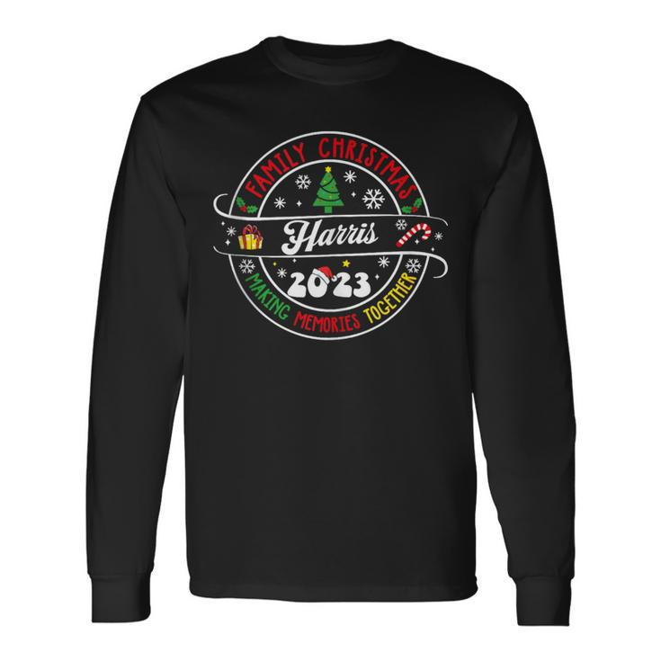 Harris Family Name Christmas Matching Surname Xmas 2023 Long Sleeve T-Shirt Gifts ideas