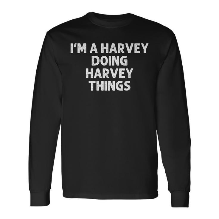 Harvey Surname Family Tree Birthday Reunion Idea Long Sleeve T-Shirt