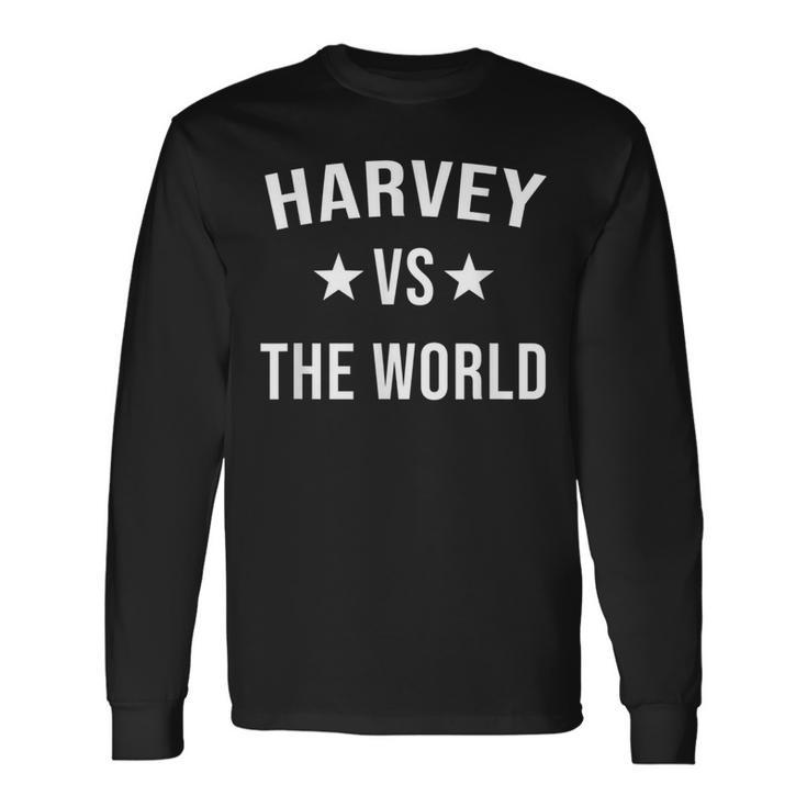 Harvey Vs The World Family Reunion Last Name Team Custom Long Sleeve T-Shirt
