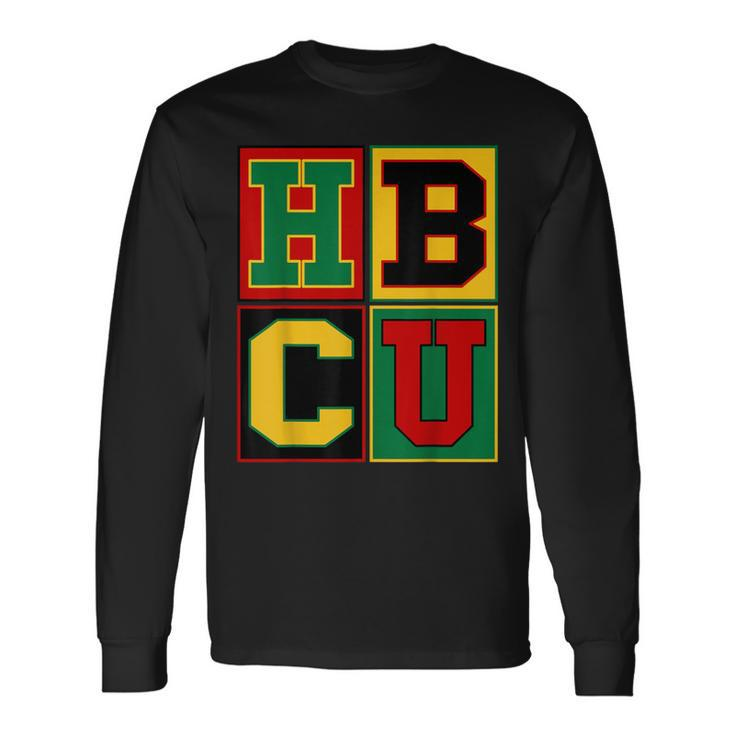 Hbcu Block Letters Grads Alumni African American Long Sleeve T-Shirt