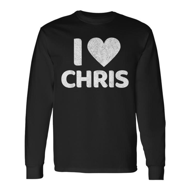 I Heart Love Chris Boyfriend Name Chris Long Sleeve T-Shirt