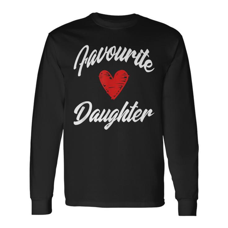 Heart Shaped Graphic Favourite Daughter Siblings Long Sleeve T-Shirt