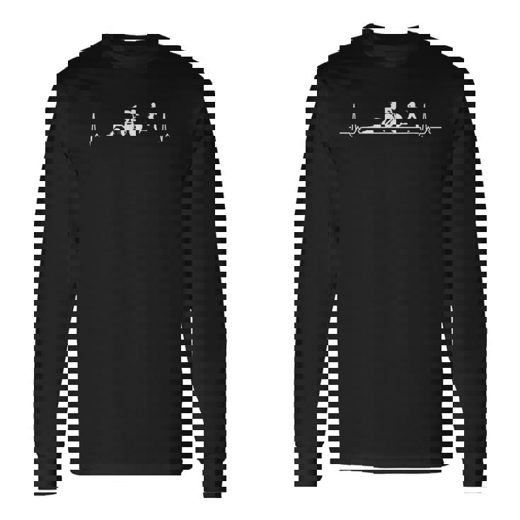 Heartbeat Triatlón Deporte Natación Bicicleta Carrera Carrera Correr Triatlón Larga Distancia Iron Man Camiseta de manga larga