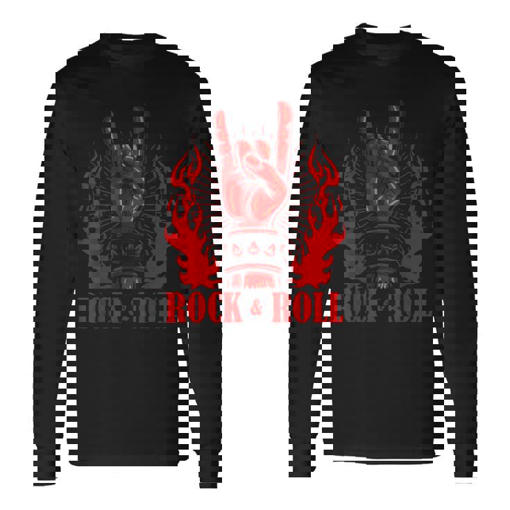 Heavy Metal Guitare Death Metal Rock N Roll Music T-shirt à manches longues