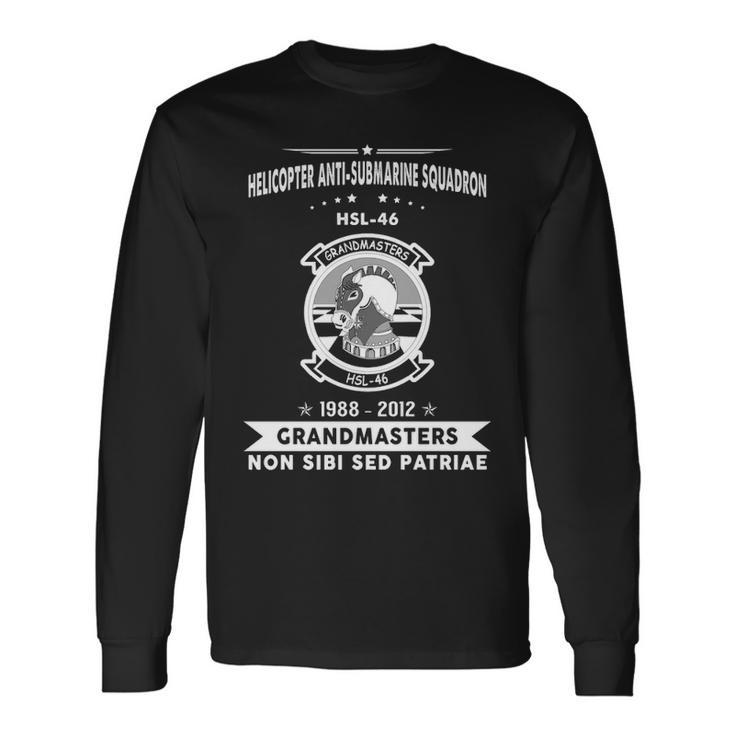 Helicopter Anti-Submarine Squadron 46 Hsl 46 Grandmasters Long Sleeve T-Shirt