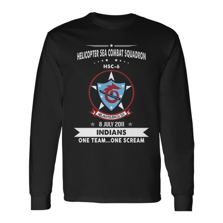 Helicopter Sea Combat Squadron 6 Hsc Long Sleeve T-Shirt