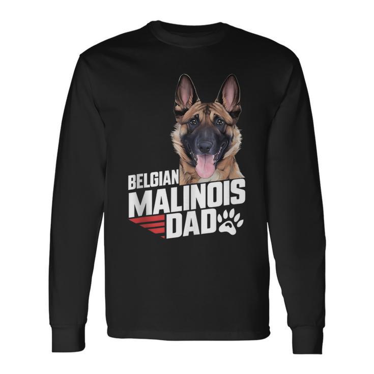 Herren Belgischer Malinois Hund Papa Belgischer Schäferhund Hundebesitzer Papa Langarmshirts Geschenkideen