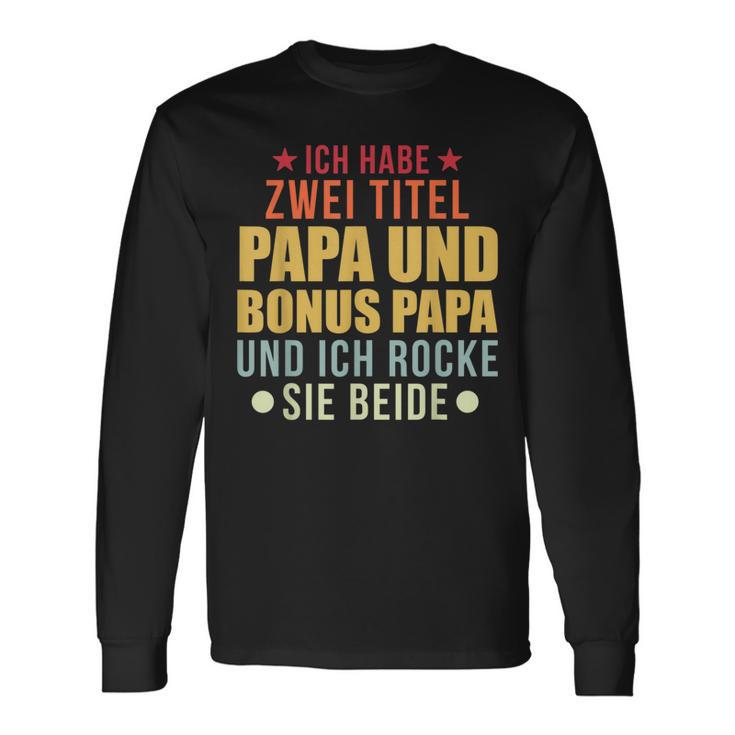 Herren Bonus Papa Papa Stiefvater Langarmshirts Geschenkideen