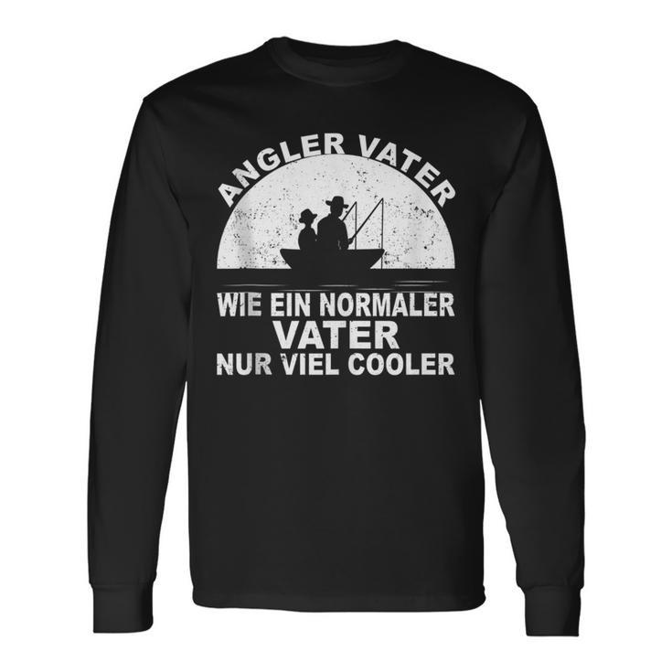 Herren Fischen Angeln Fischer Papa Anglerater Sonnenuntergang Langarmshirts Geschenkideen