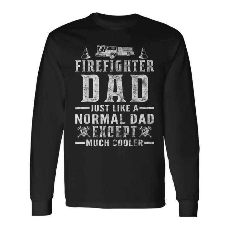 Herren Ich Bin Ein Feuerwehrvater Wie Ein Normaler Papa Aberiel Cooler Langarmshirts Geschenkideen