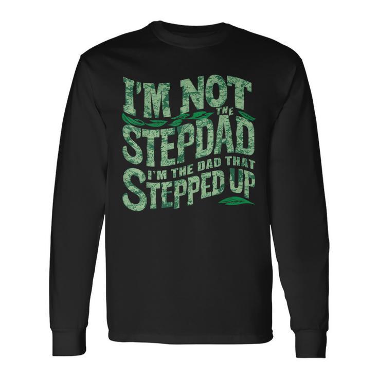 Herren Stepdad Stiefvater Papa Inspirierendes Zitatater Tochter Langarmshirts Geschenkideen