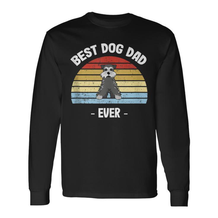 Herren Zwergschnauzer Papa Geschenk Langarmshirts Geschenkideen