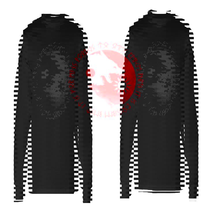 Hijos De Fenrir Skoll Y Hati Norse Wolf Rune Camiseta de manga larga