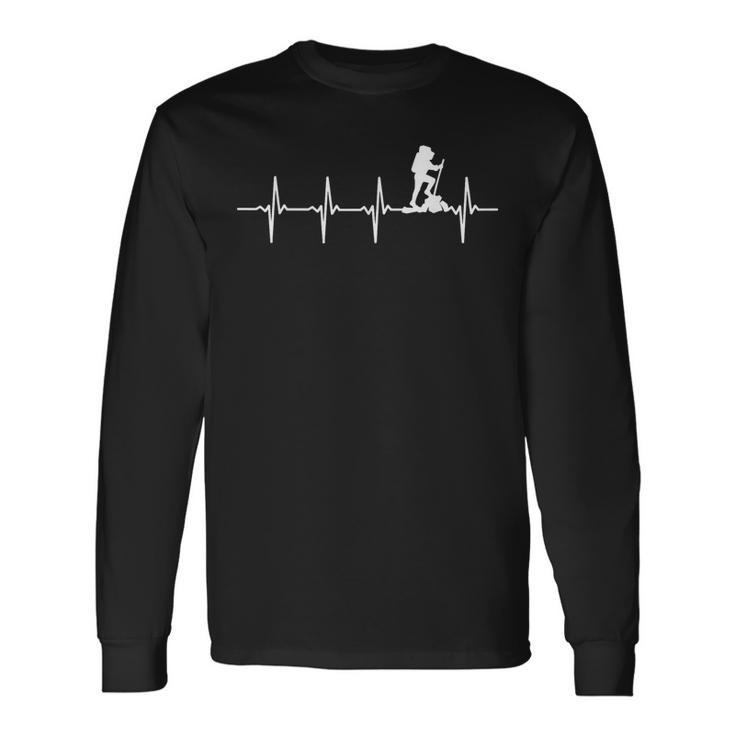 Hiking Heartbeat For Hikers Long Sleeve T-Shirt