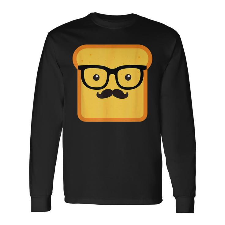 Hipster Loaf Of Bread Cartoon & Trendy Chef Long Sleeve T-Shirt