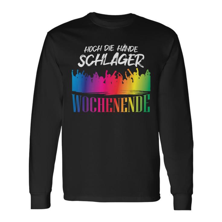 Hoch Die Hände Schlager Weekend Schlager Party Night S Langarmshirts Geschenkideen