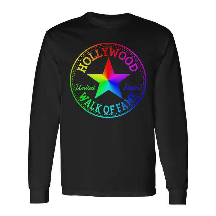 Hollywood Walk Of Fame Los Angeles Usa Surfer Streetwear Long Sleeve T-Shirt Gifts ideas