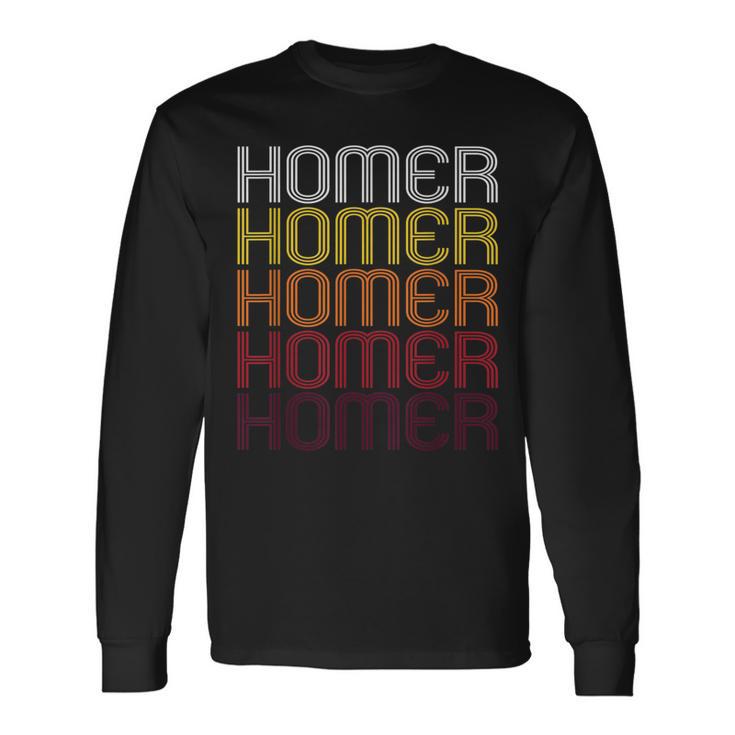 Homer Ak Vintage Style Alaska Long Sleeve T-Shirt