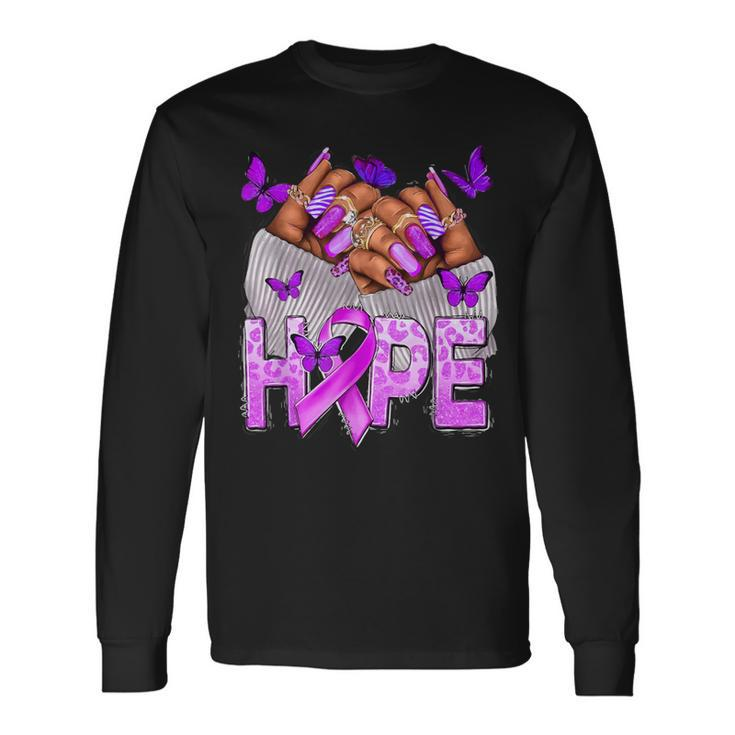 Hope Sle Lupus Awareness Month Support Purple Lupus 2024 Long Sleeve T-Shirt