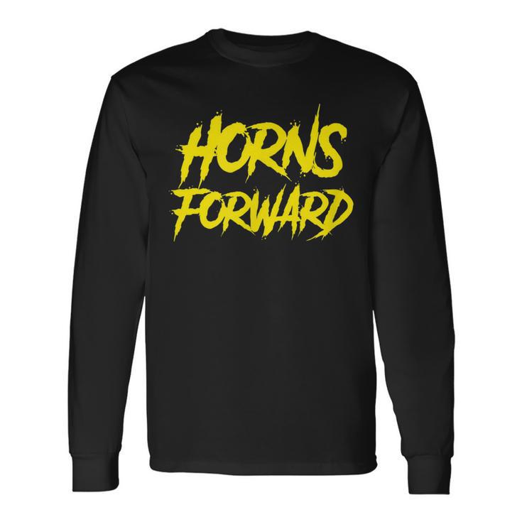 Horns Forward Brahmas San Antonio Football Tailgate Long Sleeve T-Shirt