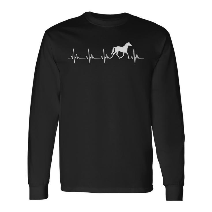 Horse Heartbeat Horse Lovers Long Sleeve T-Shirt
