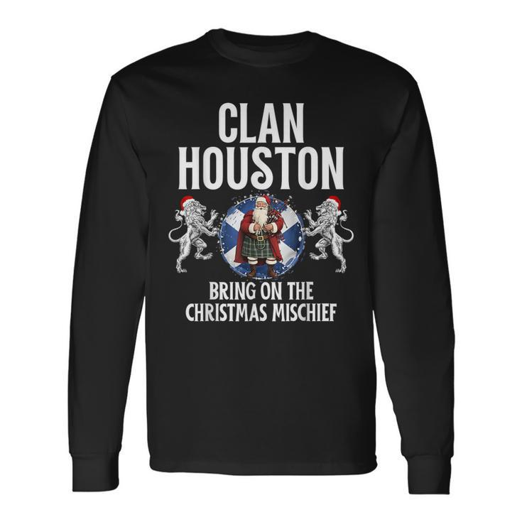 Houston Clan Christmas Scottish Family Name Party Long Sleeve T-Shirt