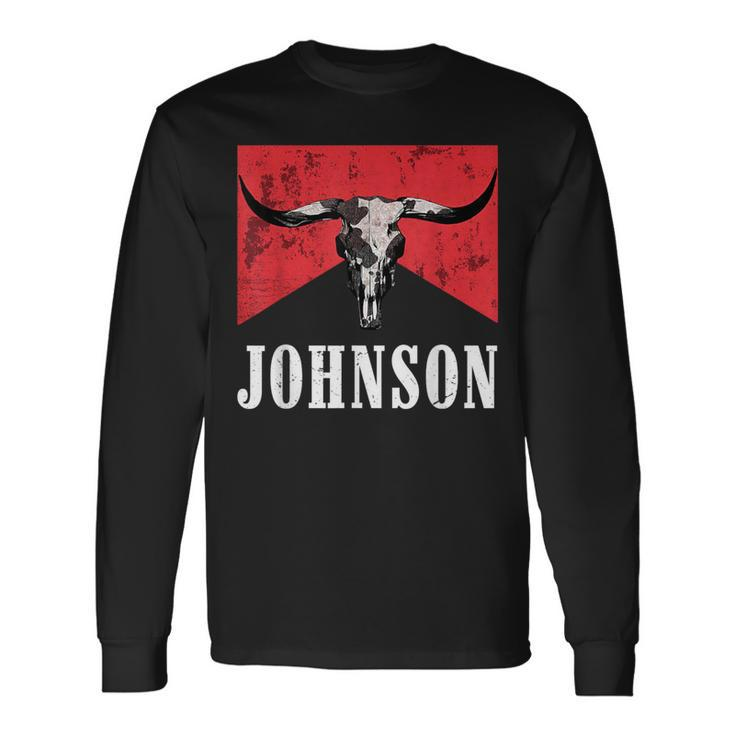 Howdy Cojo Western Style Team Johnson Family Reunion Long Sleeve T-Shirt Gifts ideas