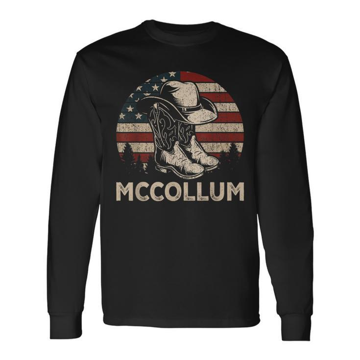 Howdy Mccollum Western Mccollum Punchy Cowboy Cowgirl Style Long Sleeve T-Shirt