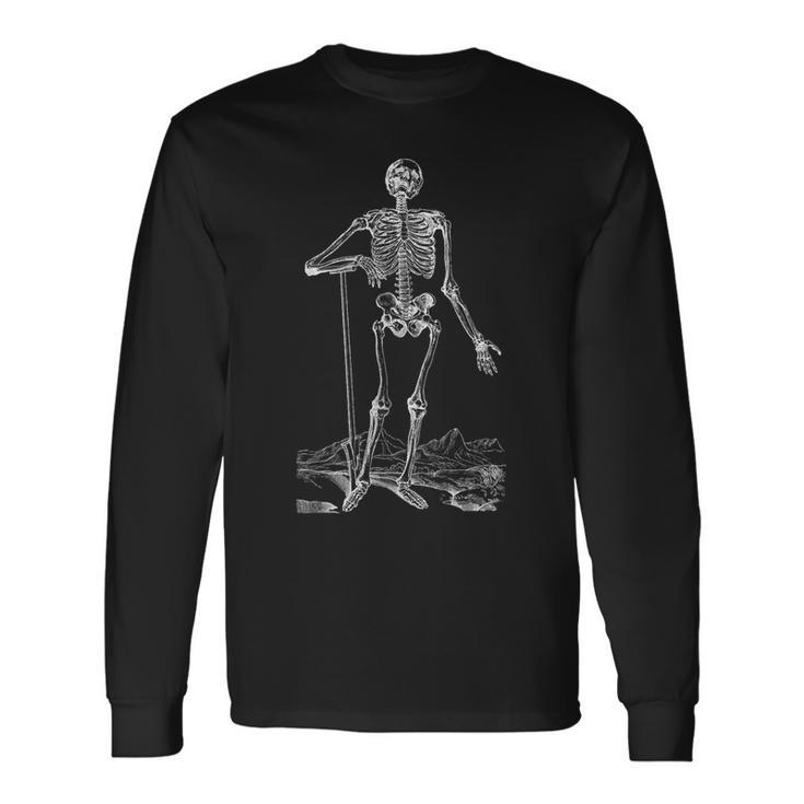 Human Anatomy Skeleton Bones Vintage Science Long Sleeve T-Shirt
