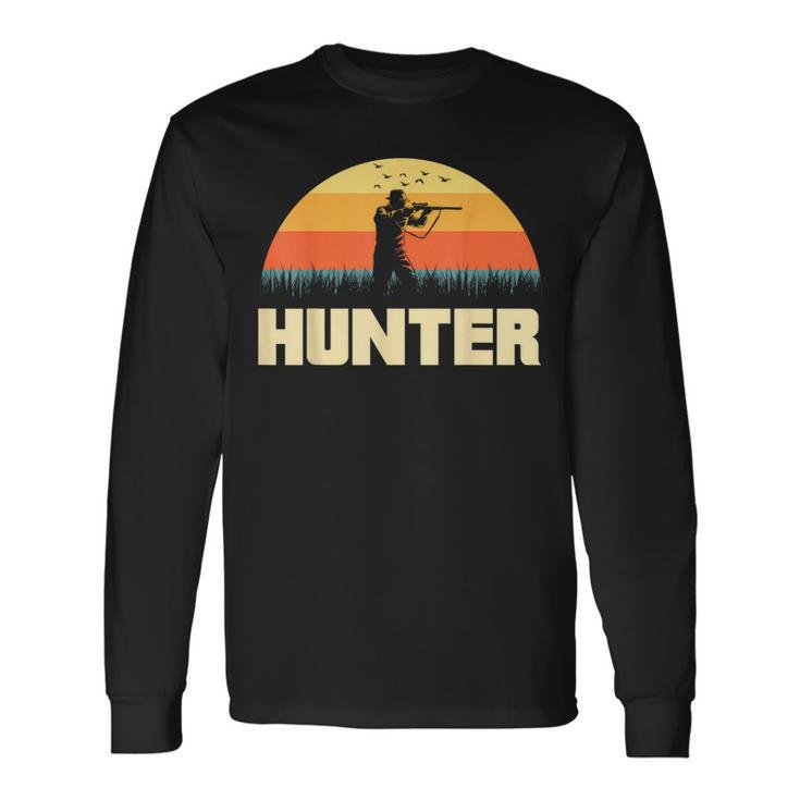 Hunter Silhouette At Sunset Hunter Langarmshirts Geschenkideen
