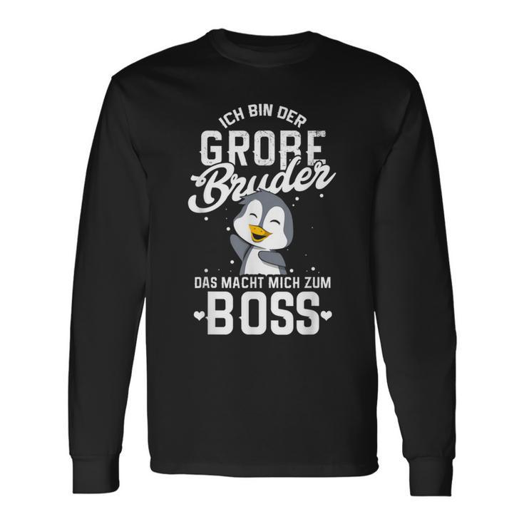 Ich Bin Großbruder Boss Bald Groser Bro Grosser Penguin Langarmshirts Geschenkideen