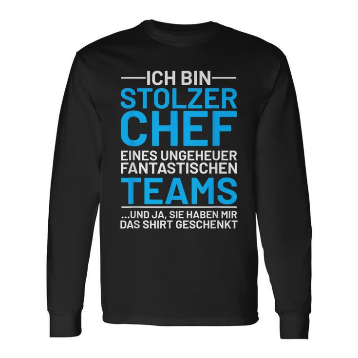 Ich Bin Stolzer Chef Einer Fantastischen Teams Langarmshirts Geschenkideen