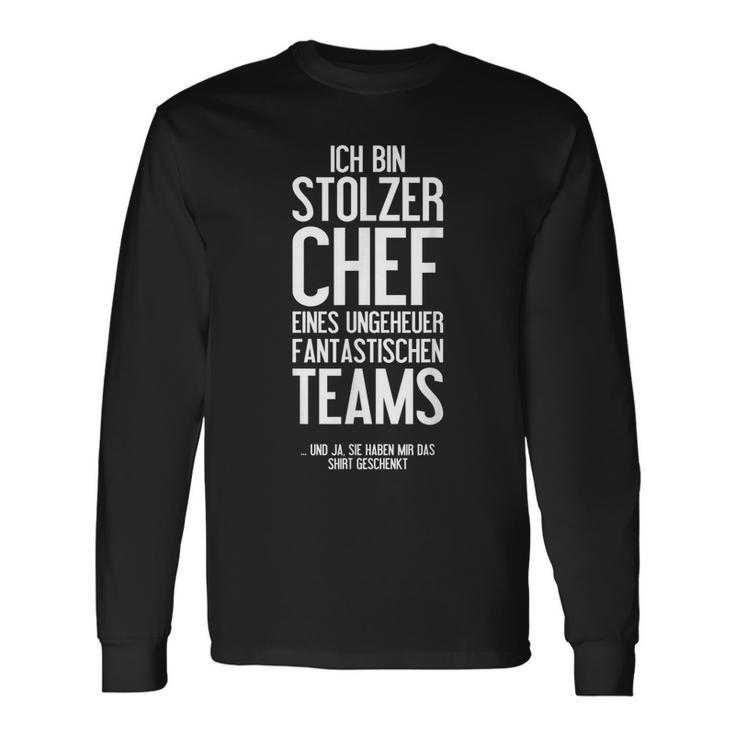 Ich Bin Stolzer Chef Eines Ungeheuer Fantastische Team Langarmshirts Geschenkideen