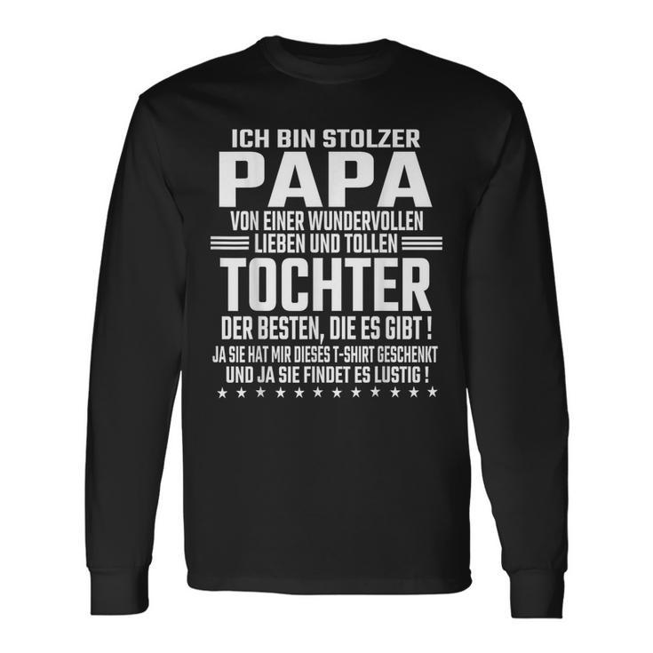 Ich Bin Stolzer Papa Einer Wundervollen Tochter -Atertag Langarmshirts Geschenkideen