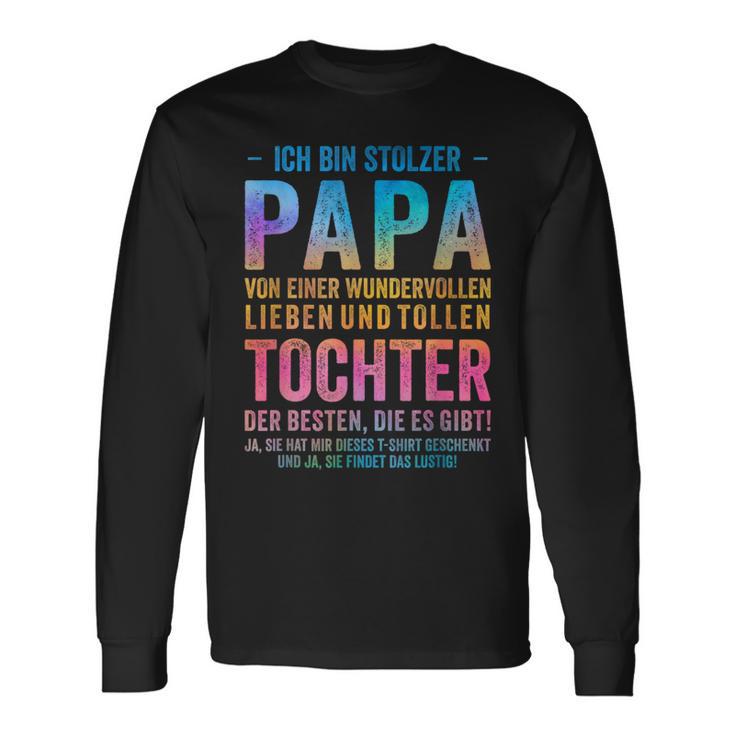 Ich Bin Stolzer Papa Einer Wundervolltochter Langarmshirts Geschenkideen