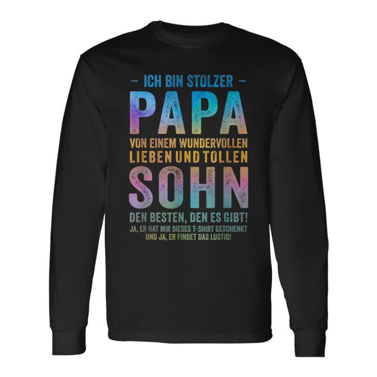 Ich Bin Stolzer Papaon Einem Wundervollen Sohn Langarmshirts Geschenkideen