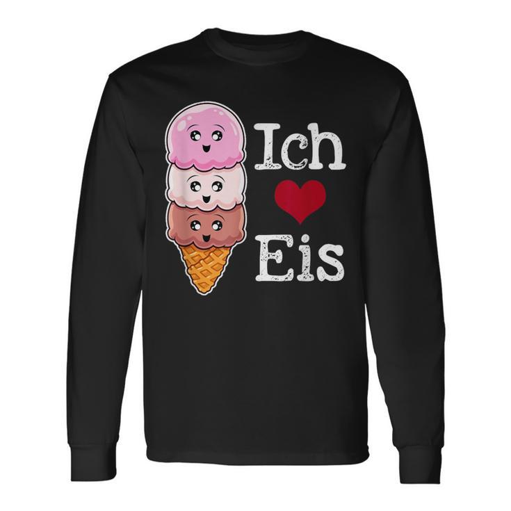 Ich Liebe Eiscreme In Waffle Horn Ice Balls Langarmshirts Geschenkideen