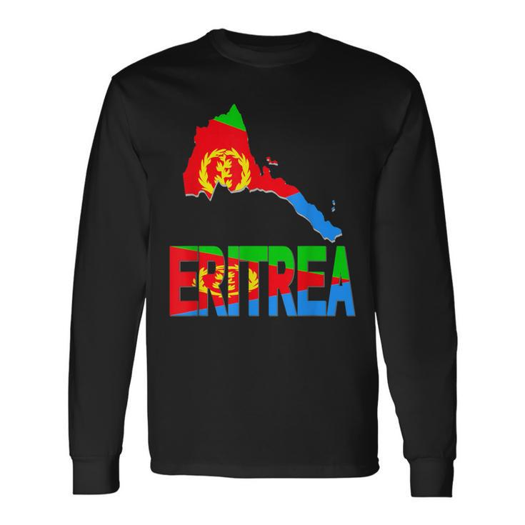 Ich Liebe Eritrea Flag In Eritrean Map Love Eritrea Flag Map Langarmshirts Geschenkideen