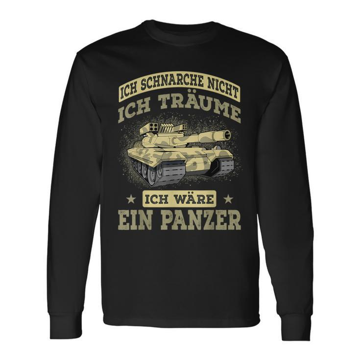 Ich Schnarche Nicht Panzer German Language Langarmshirts Geschenkideen