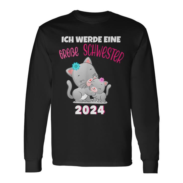 Ich Werde Eine Große Schwester 2024 Cat Langarmshirts Geschenkideen